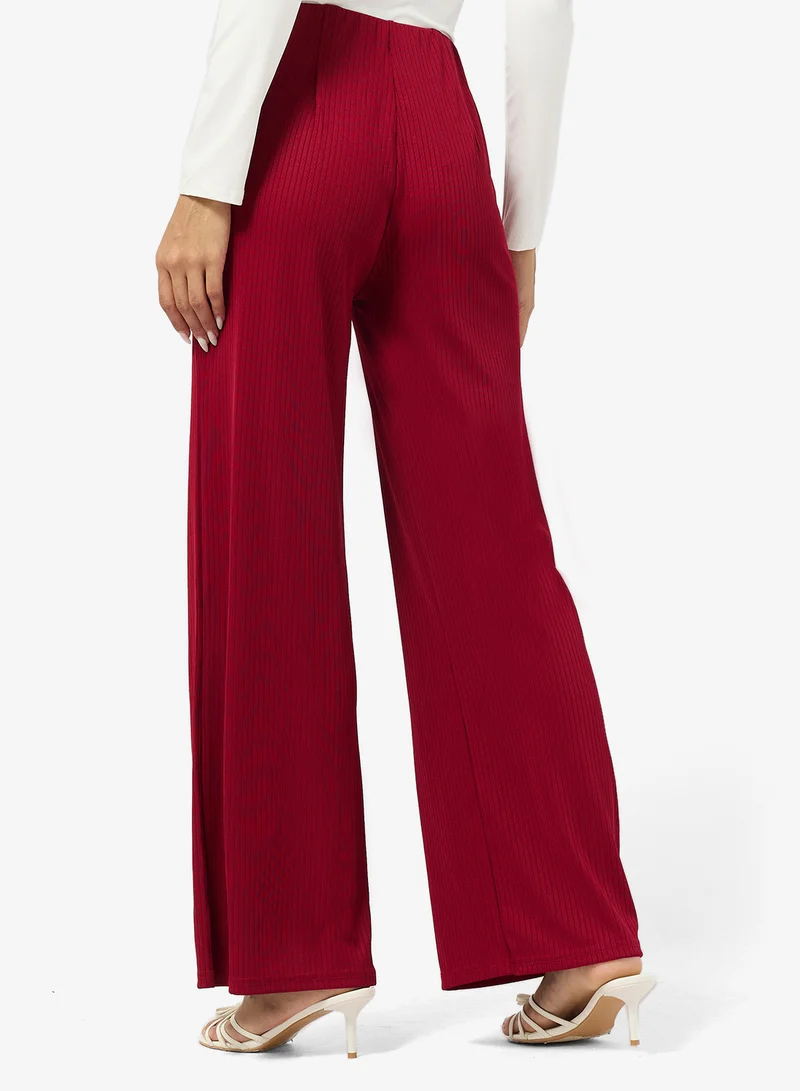 Ginger Basics Ribbed Straight Pants